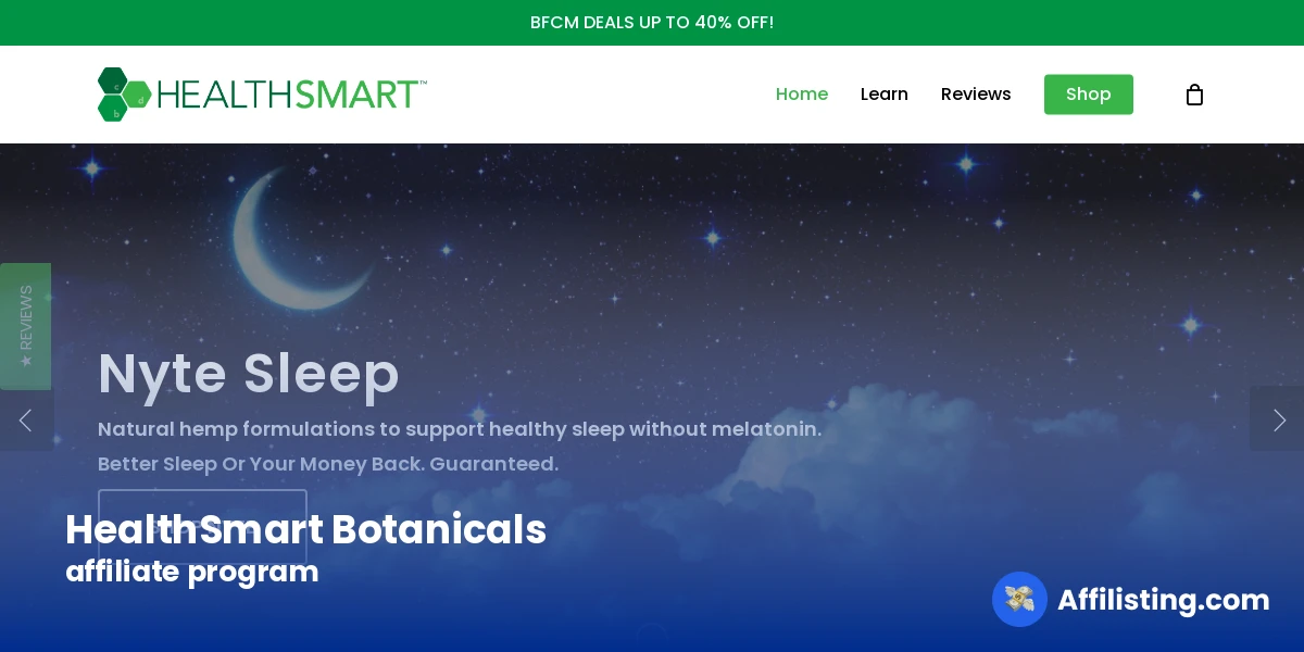HealthSmart Botanicals affiliate program