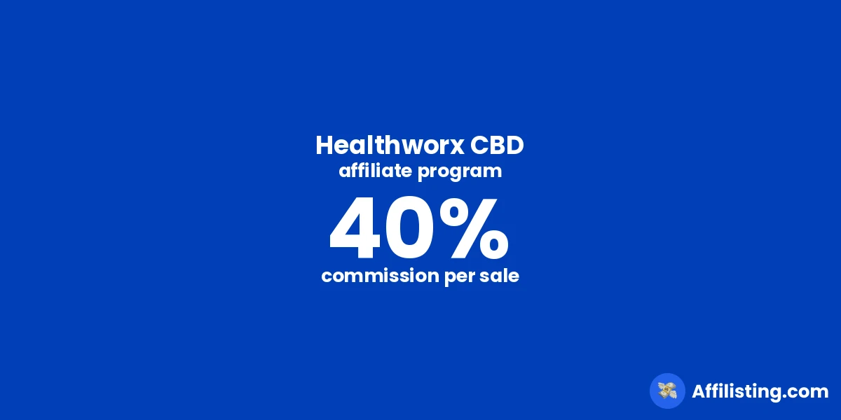 Healthworx CBD affiliate program