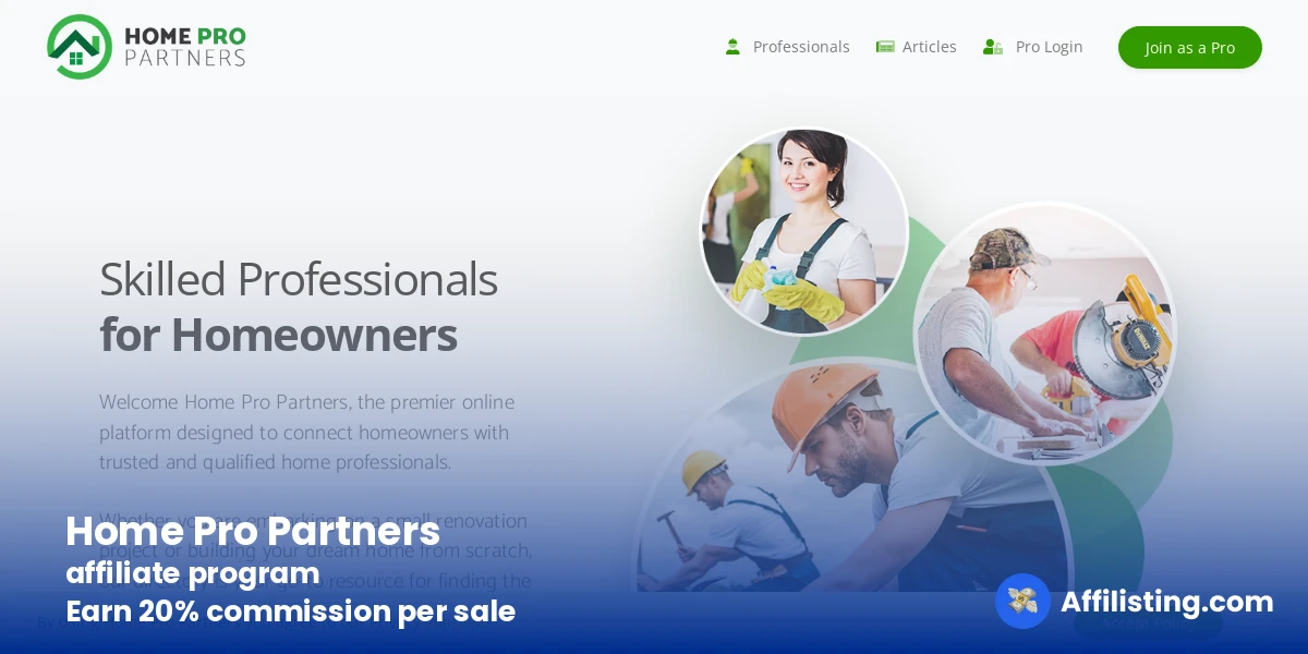 Home Pro Partners affiliate program