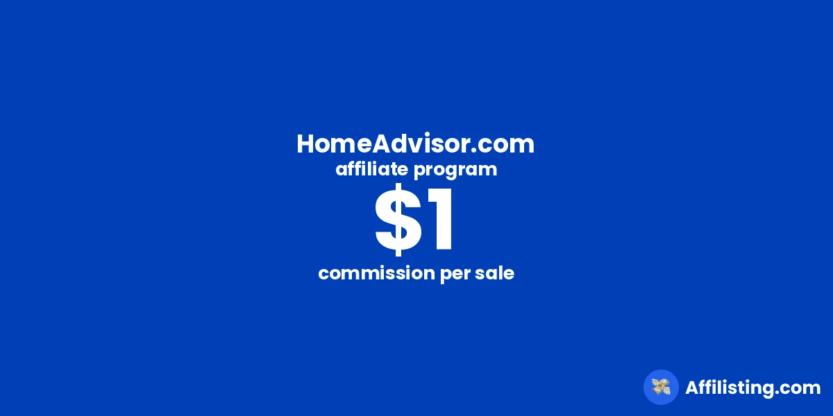 HomeAdvisor.com affiliate program