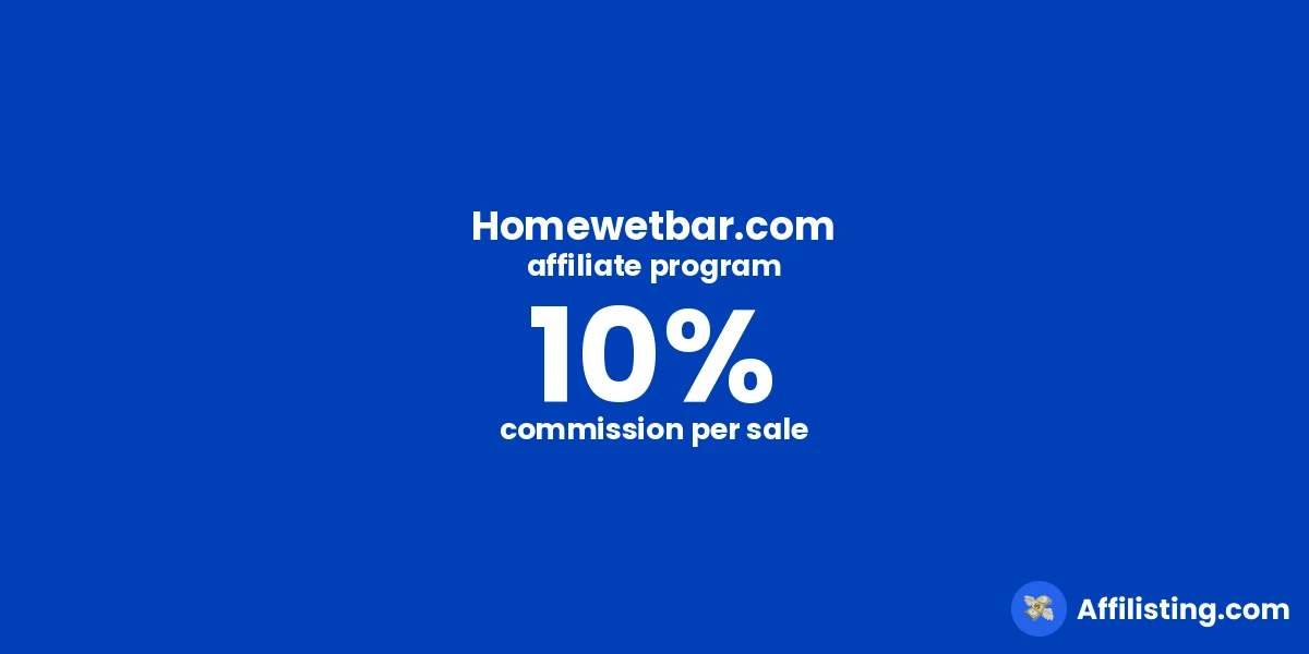 Homewetbar.com affiliate program