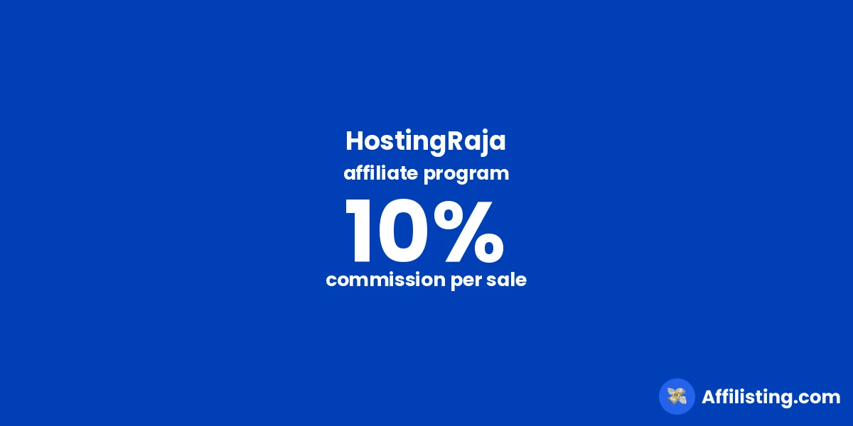 HostingRaja affiliate program