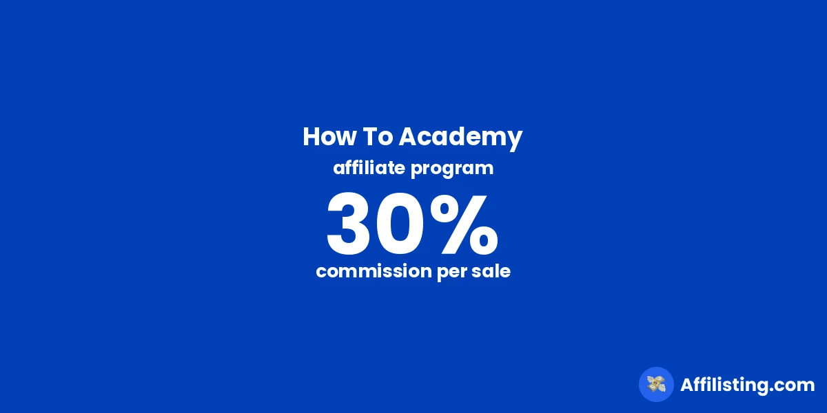 How To Academy affiliate program