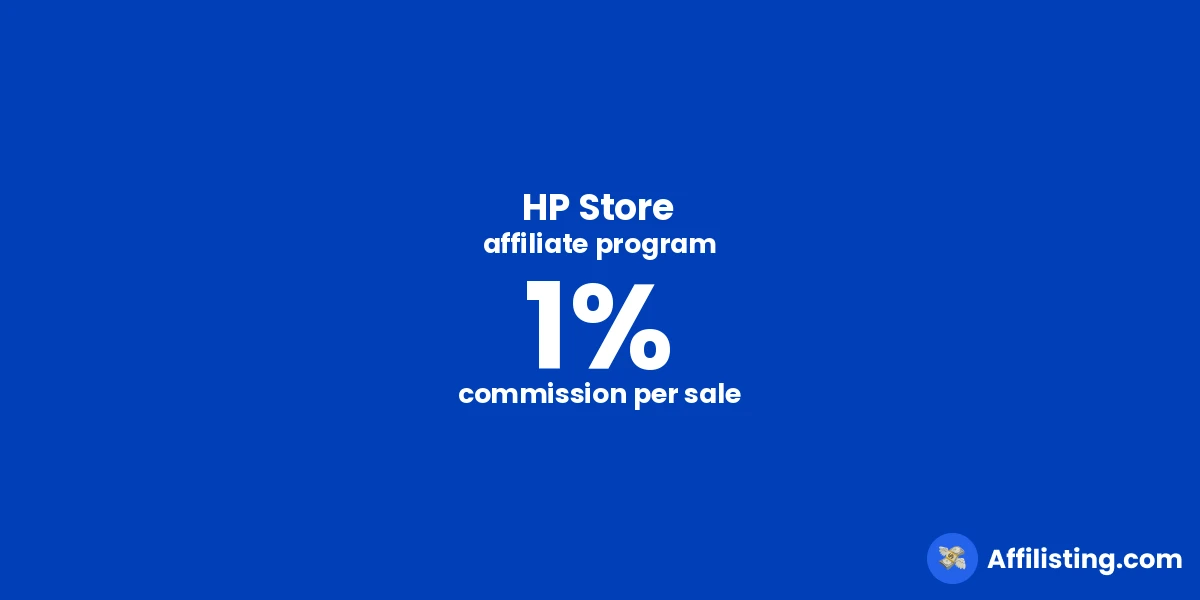 HP Store affiliate program