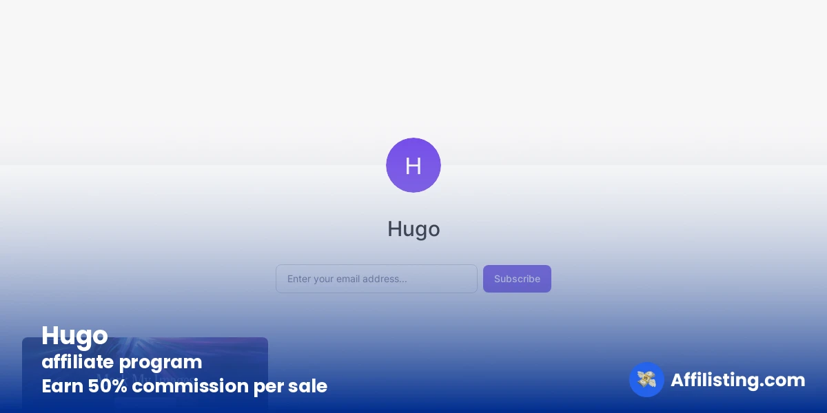 Hugo affiliate program
