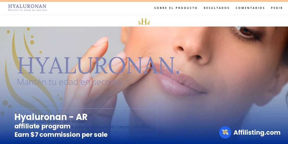 Hyaluronan - AR affiliate program