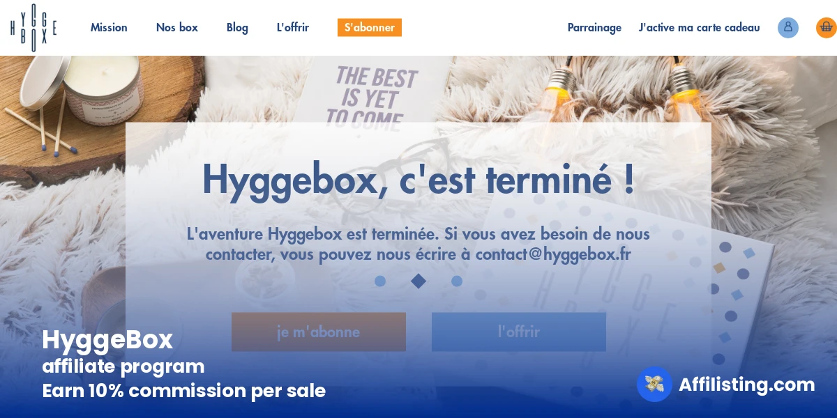 HyggeBox affiliate program