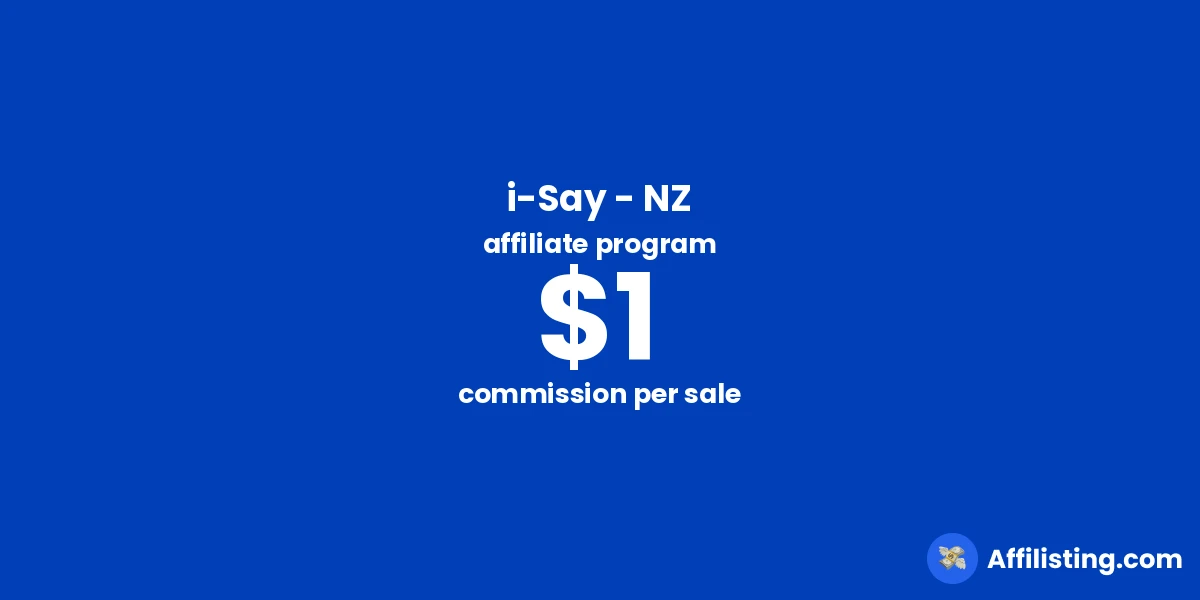 i-Say - NZ affiliate program