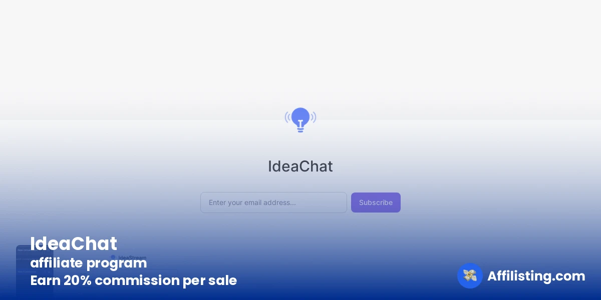 IdeaChat affiliate program