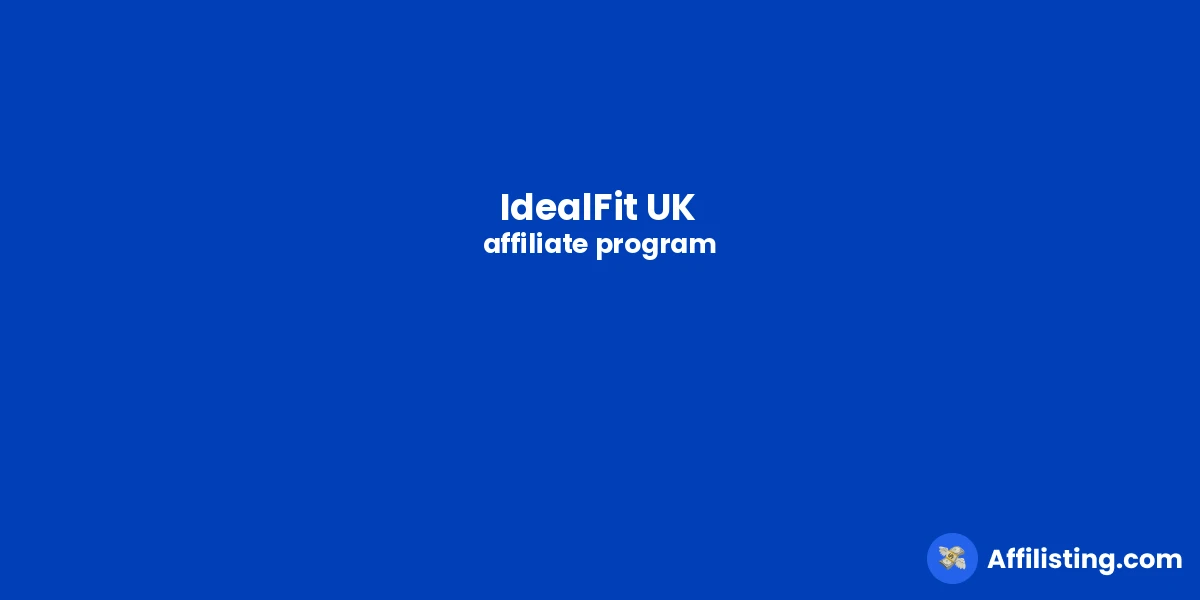 IdealFit UK affiliate program