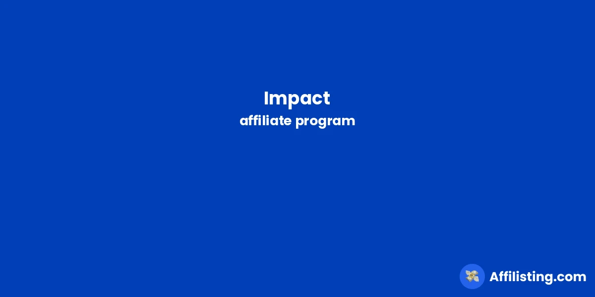 Impact affiliate program