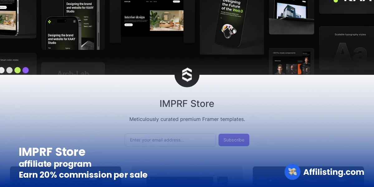 IMPRF Store affiliate program
