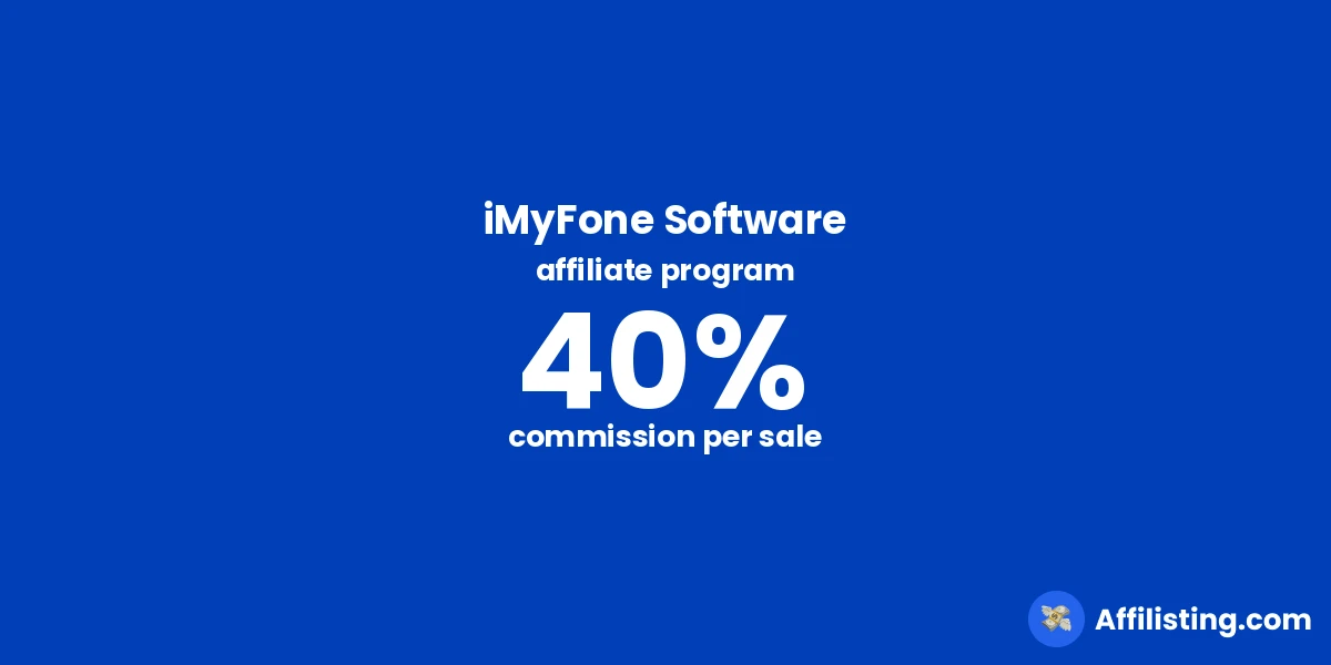 iMyFone Software affiliate program