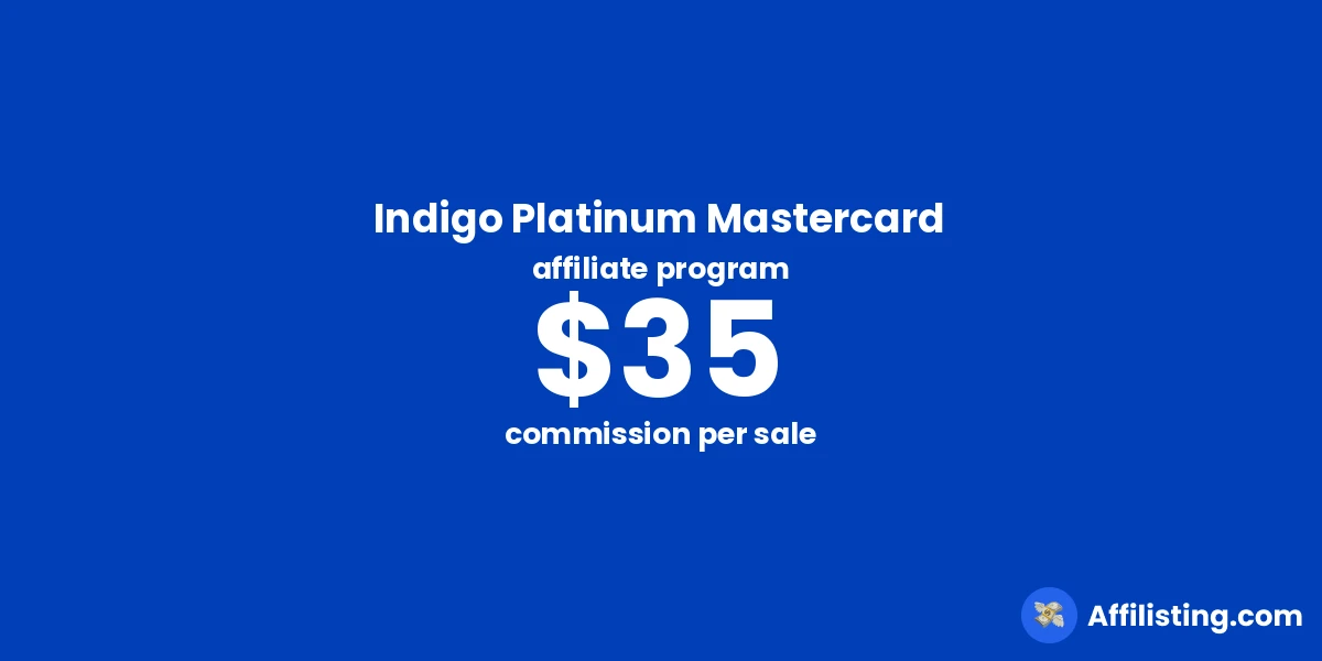 Indigo Platinum Mastercard affiliate program