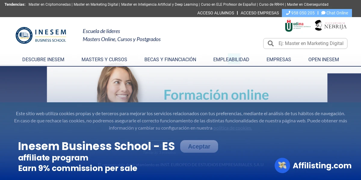Inesem Business School - ES affiliate program