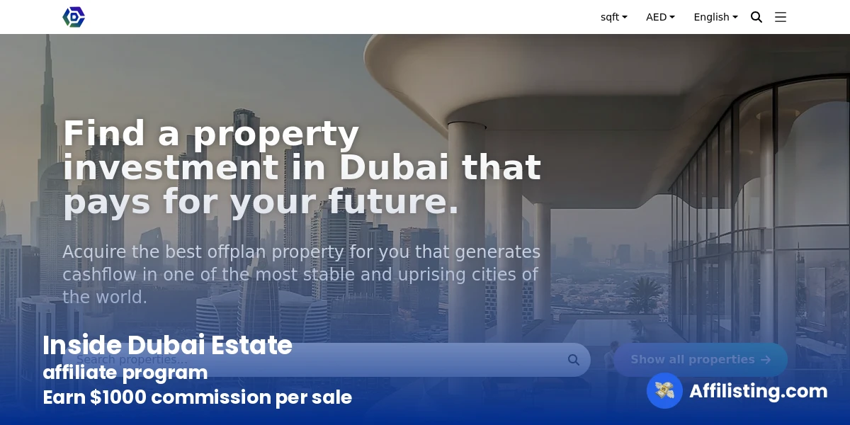 Inside Dubai Estate affiliate program