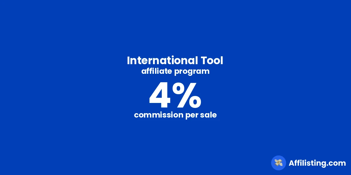International Tool affiliate program