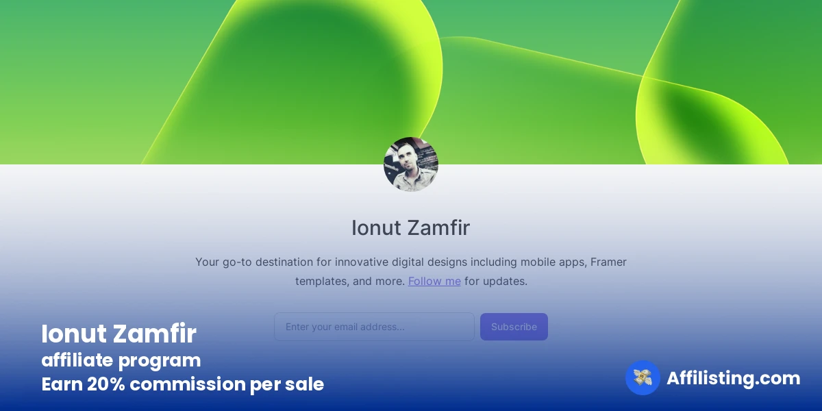 Ionut Zamfir affiliate program