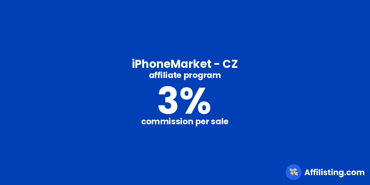iPhoneMarket - CZ affiliate program