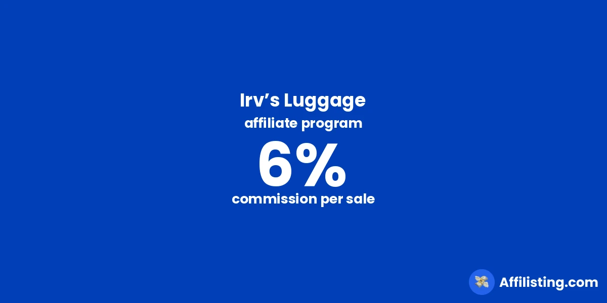 Irv’s Luggage affiliate program