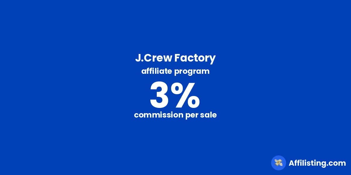 J.Crew Factory affiliate program