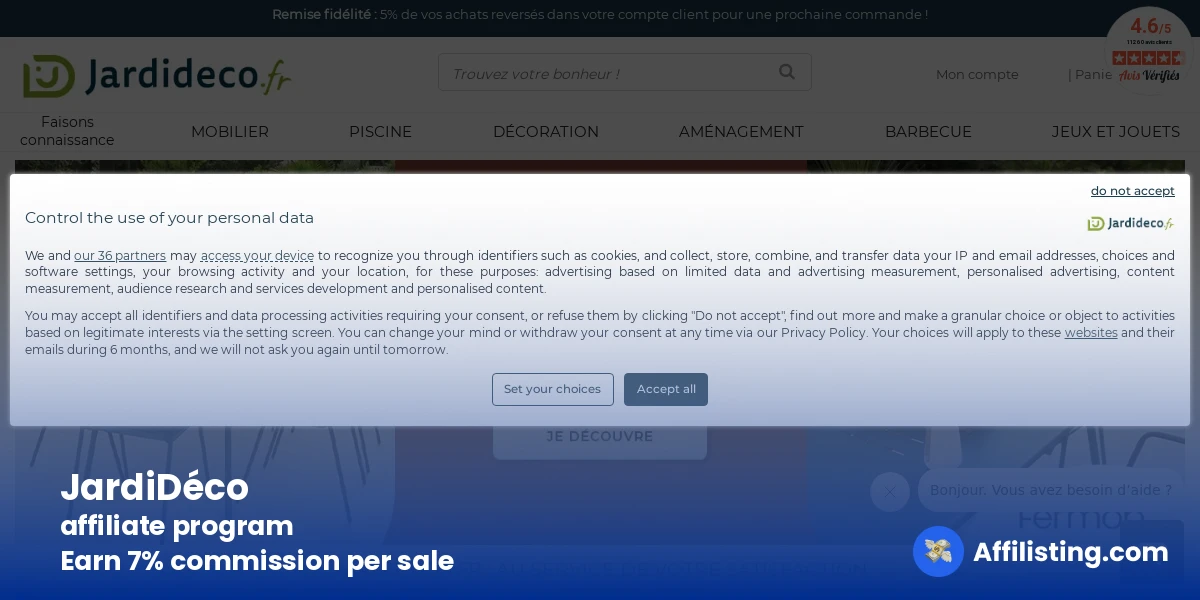 JardiDéco affiliate program