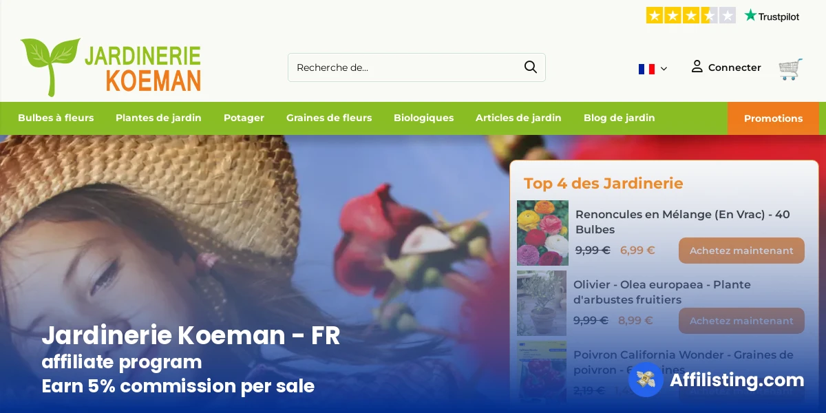 Jardinerie Koeman - FR affiliate program
