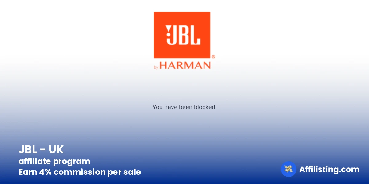 JBL - UK affiliate program