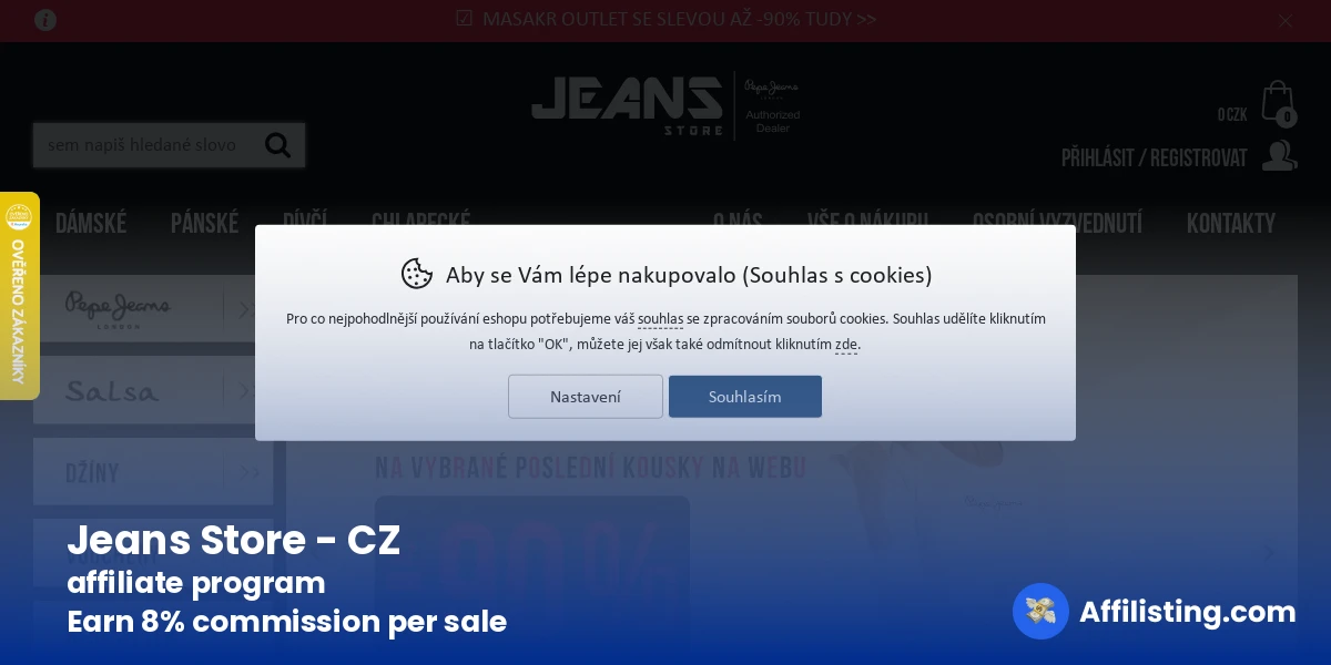 Jeans Store - CZ affiliate program