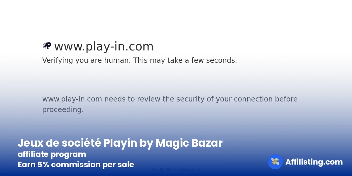 Jeux de société Playin by Magic Bazar affiliate program