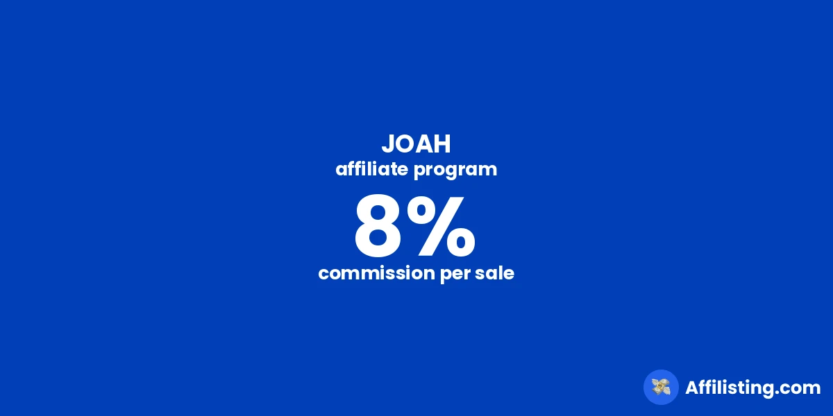 JOAH affiliate program