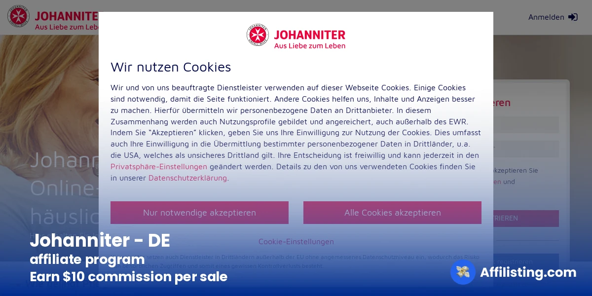 Johanniter - DE affiliate program