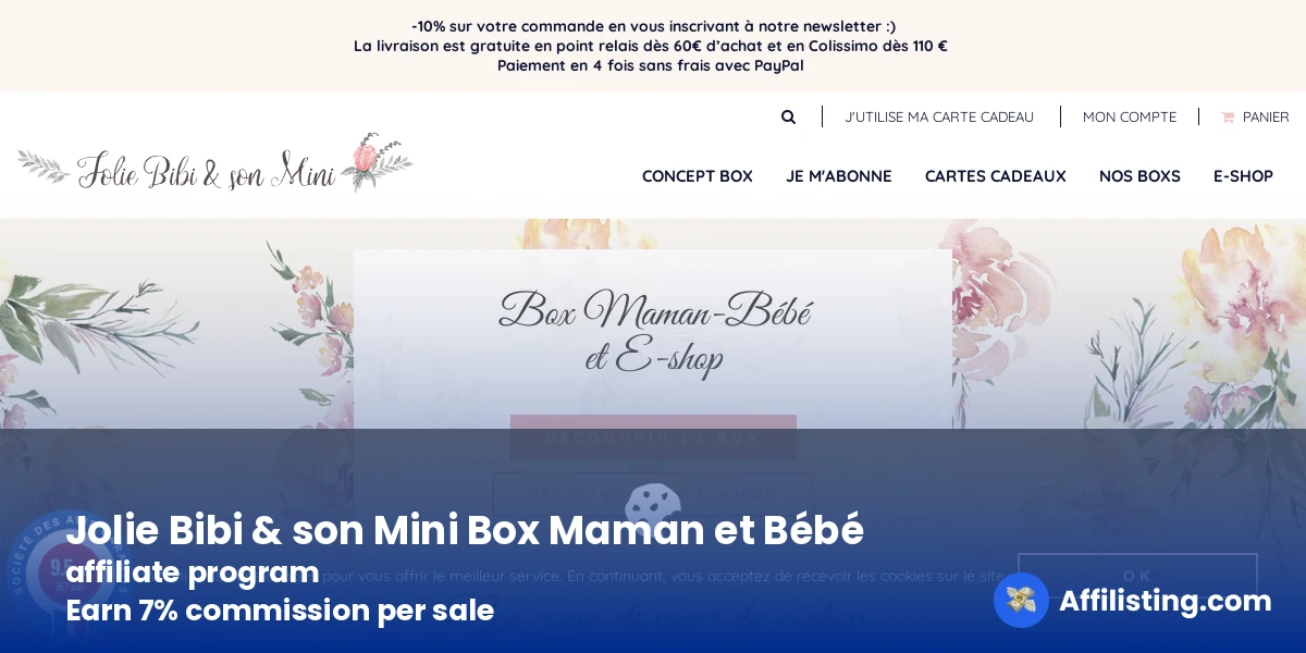 Jolie Bibi & son Mini Box Maman et Bébé affiliate program