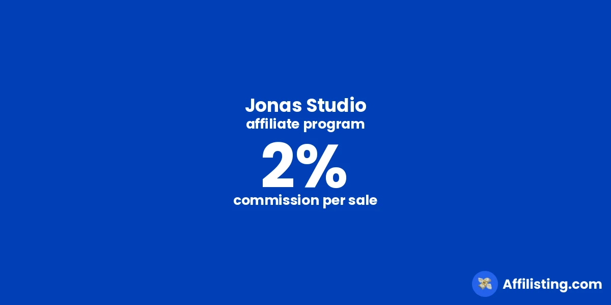 Jonas Studio affiliate program