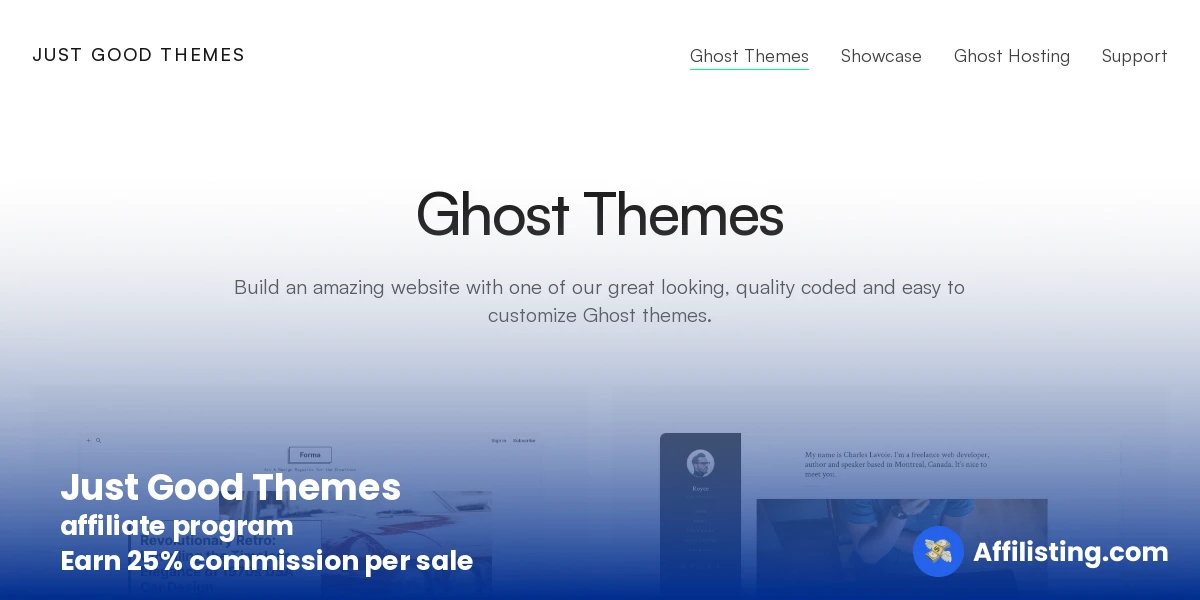 Just Good Themes affiliate program