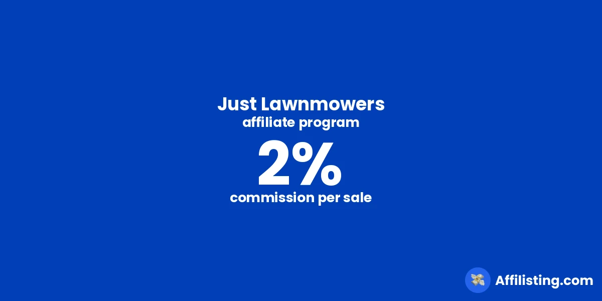 Just Lawnmowers affiliate program