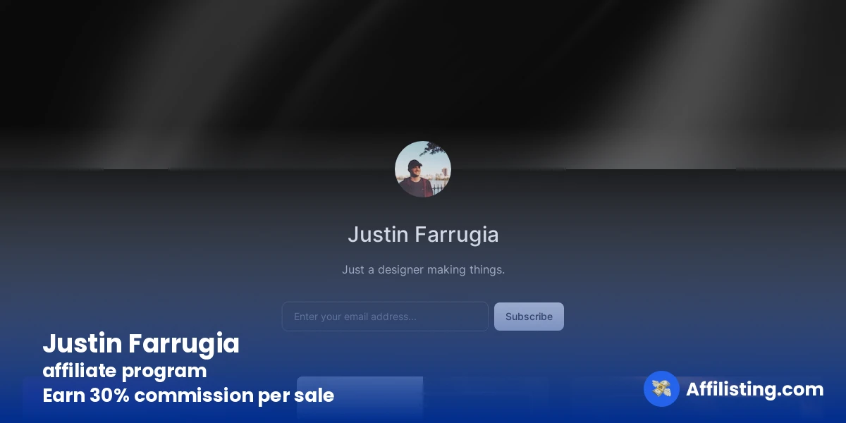 Justin Farrugia affiliate program