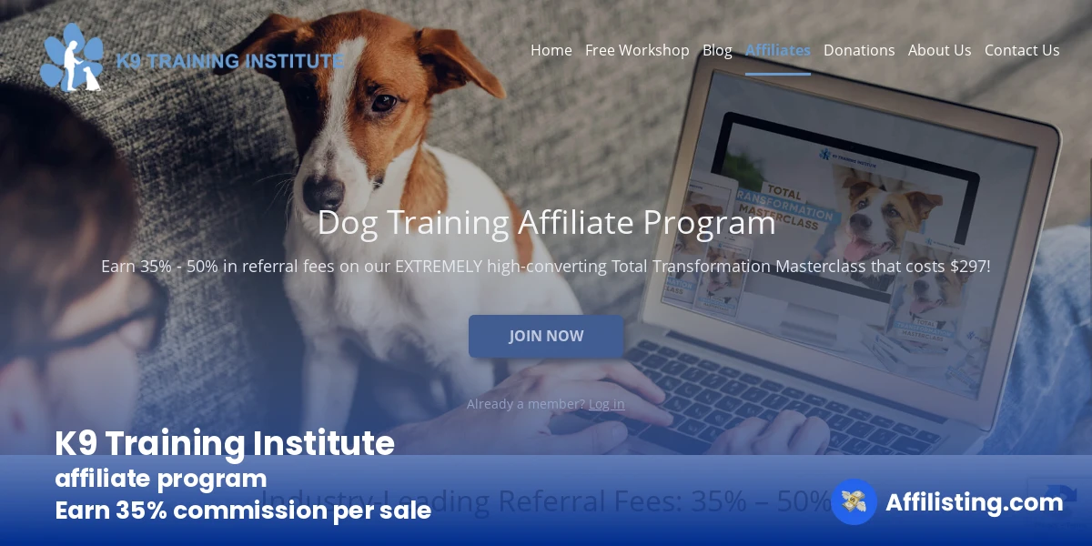 K9 Training Institute affiliate program