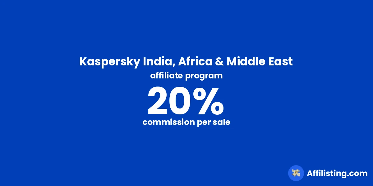 Kaspersky India, Africa & Middle East affiliate program