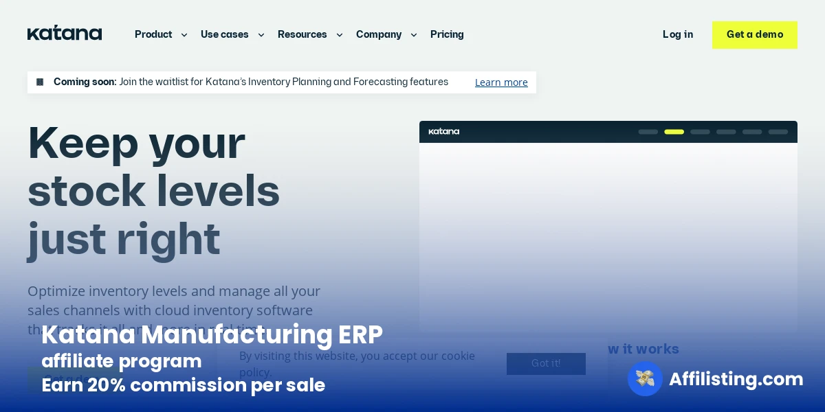 Katana Manufacturing ERP affiliate program