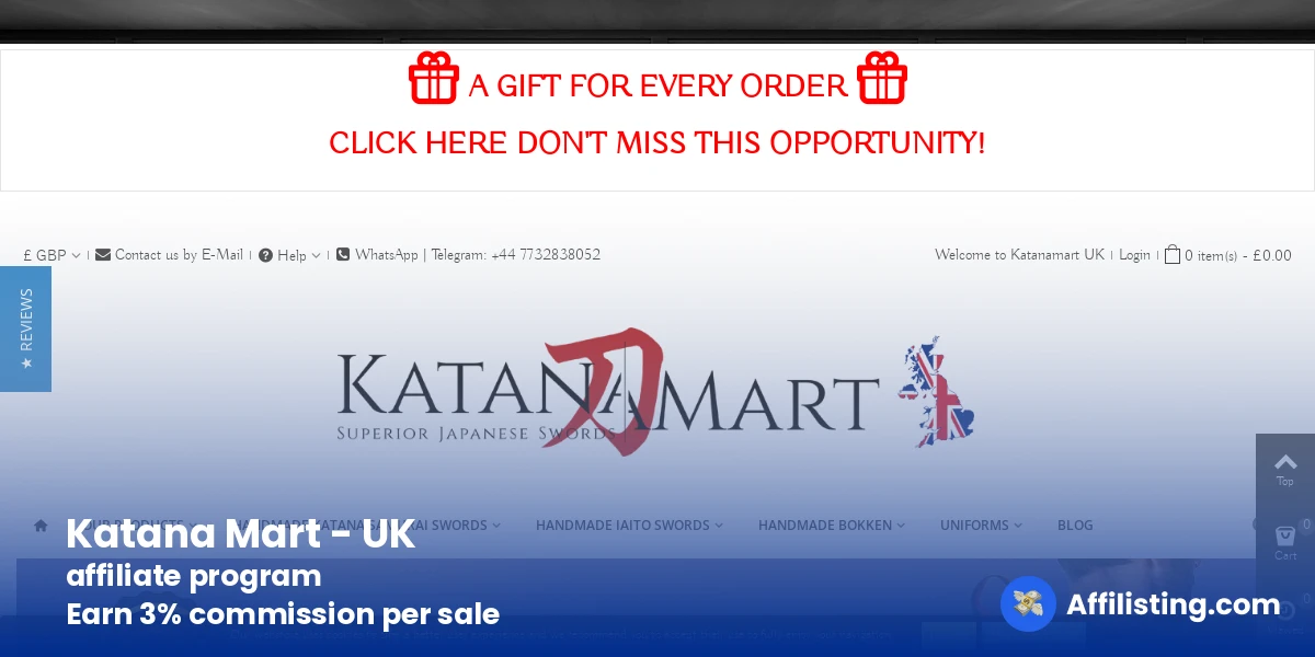 Katana Mart - UK affiliate program