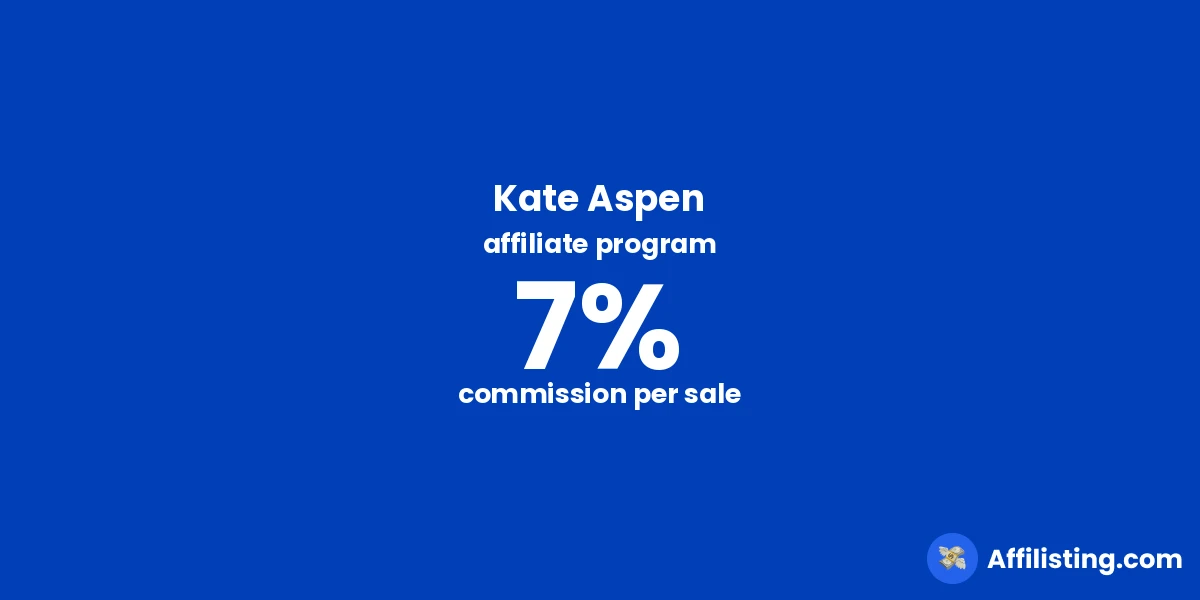Kate Aspen affiliate program