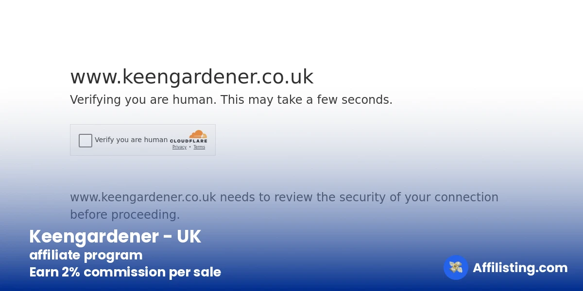 Keengardener - UK affiliate program