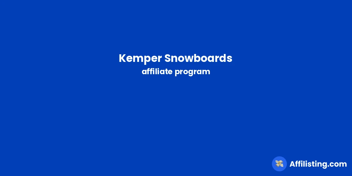 Kemper Snowboards affiliate program