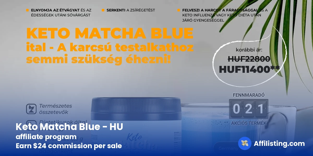 Keto Matcha Blue - HU affiliate program