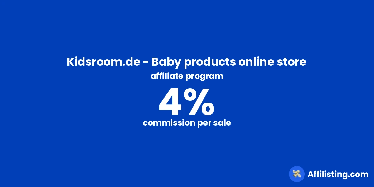 Kidsroom.de - Baby products online store affiliate program