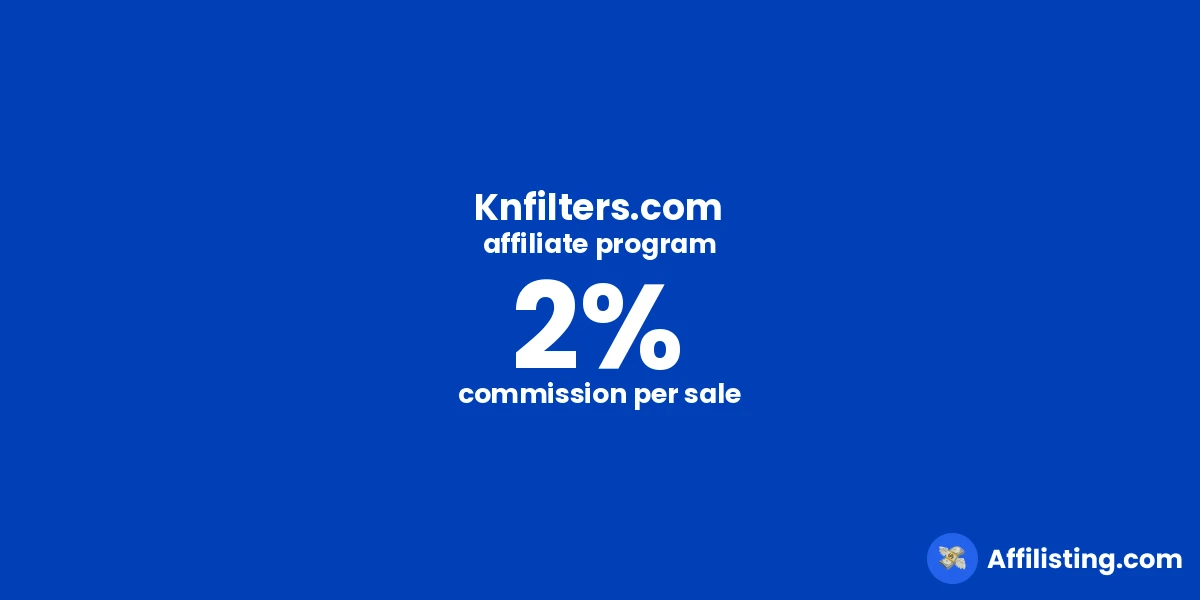 Knfilters.com affiliate program