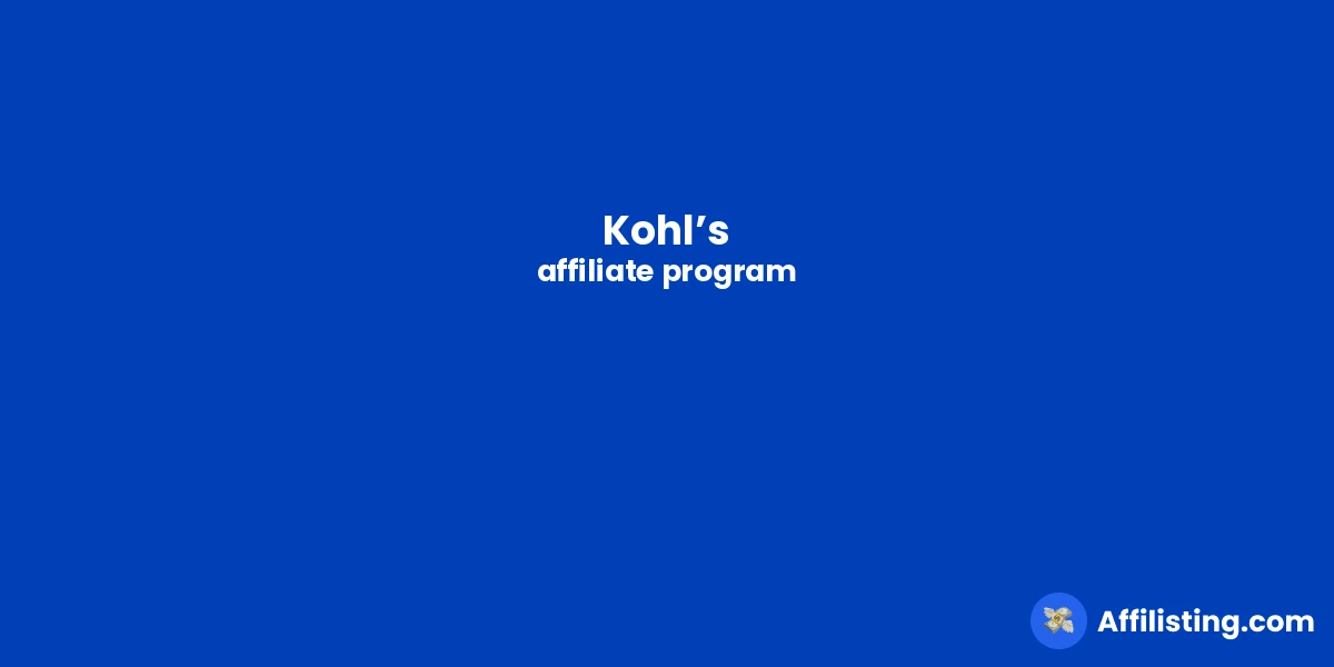 Kohl’s affiliate program