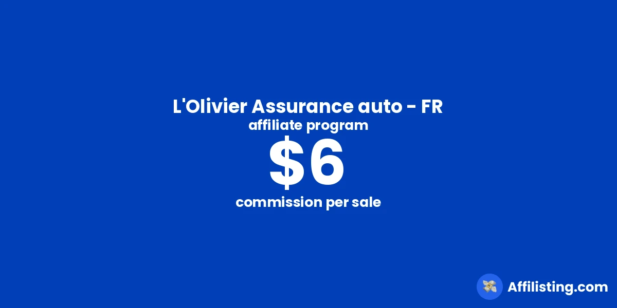 L'Olivier Assurance auto - FR affiliate program