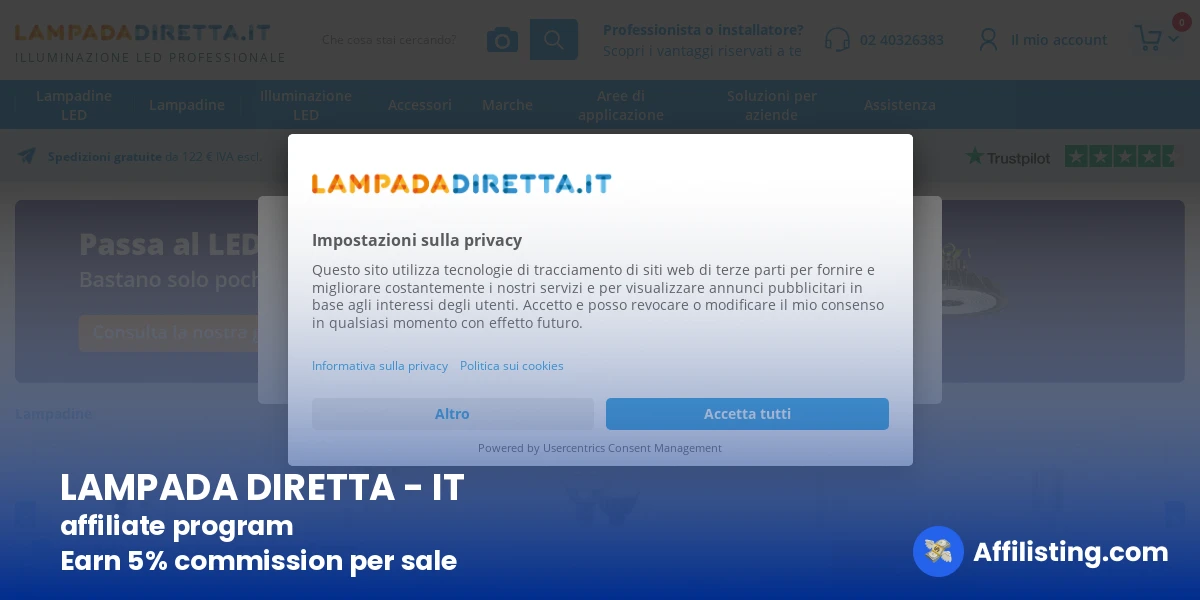 LAMPADA DIRETTA - IT affiliate program